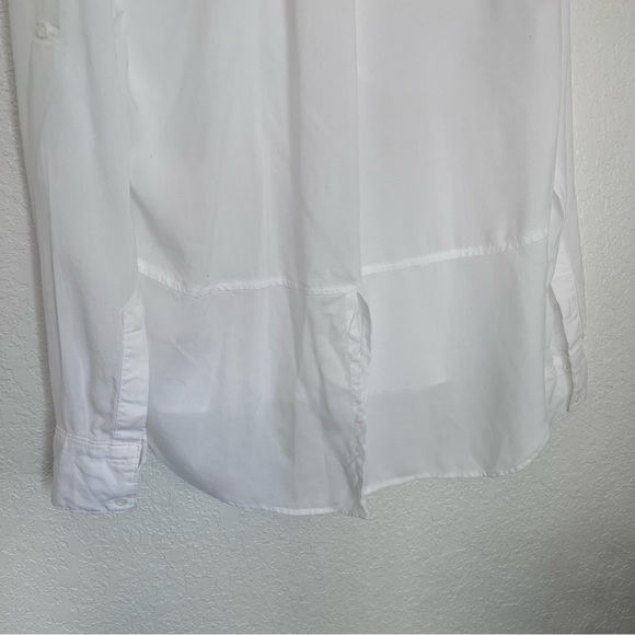 Cloth and Stone White Button Down Split Back size Medium - Picture 7 of 10